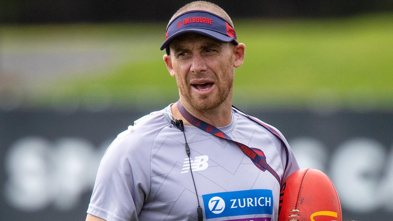 Melbourne coach [PLAYERCARD]Simon Goodwin[/PLAYERCARD] is at the centre of the former club doctor’s allegations. Picture: Mark Stewart