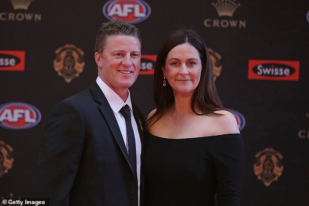 Richmond Tigers coach Damien Hardwick and his wife Danielle have parted ways. They're pictured at the 2017 Brownlow Medal