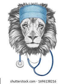 portrait-lion-doctor-cap-stethoscope-260nw-1696138216.jpg