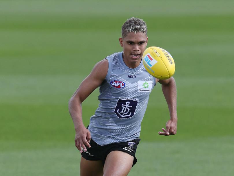 Fremantle Dockers train. Pictured - Liam Henry