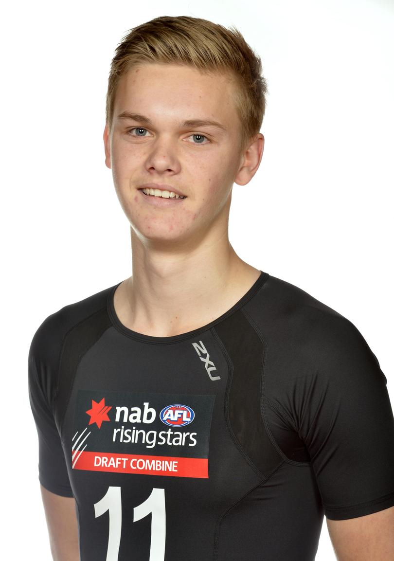 WA’s Chad Pearson poses during the NAB AFL Western Australia Draft State Combine back in 2016.
