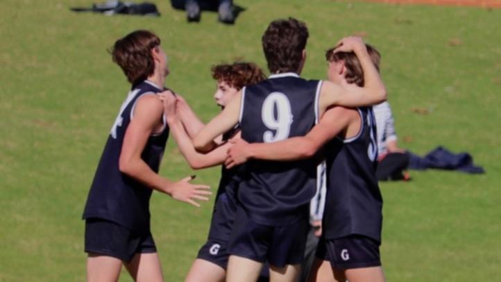 Guildford celebrate during their drought-breaking win over Trinity.