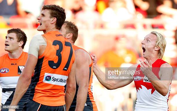 debutant-james-rose-of-the-swans-celebrates-a-goal-during-the-2015-picture-id484816950