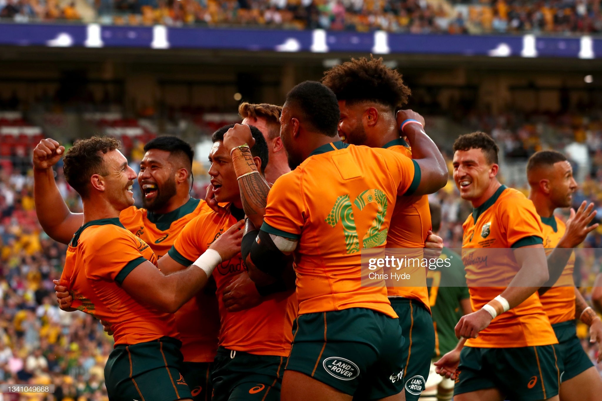 len-ikitau-of-the-wallabies-celebrates-after-scoring-a-try-during-the-picture-id1341049668