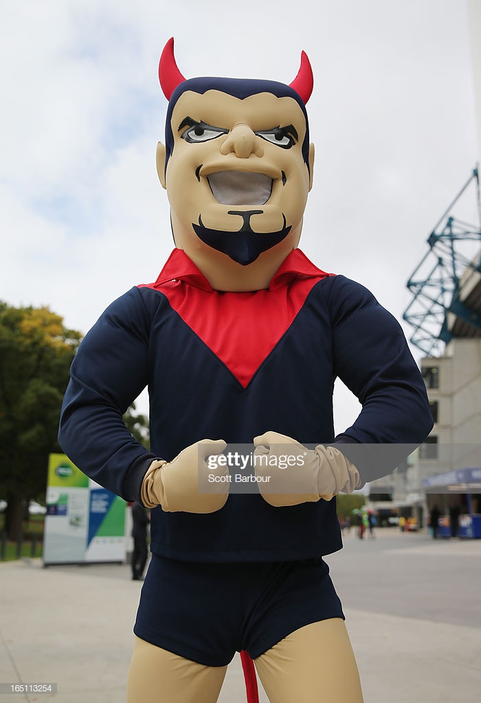 the-melbourne-demons-mascot-looks-on-before-the-round-one-afl-match-picture-id165113254