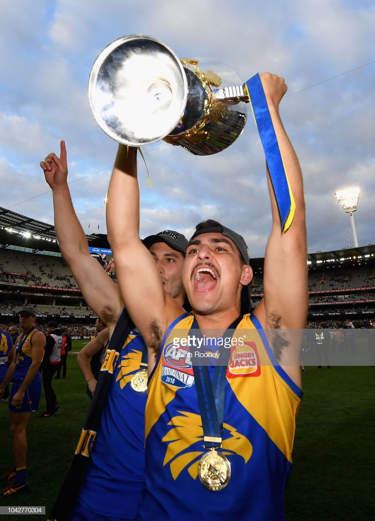 tom-cole-of-the-eagles-holds-up-the-premiership-trophy-after-the-won-picture-id1042770304