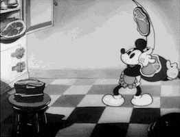 Cutting Mickey Mouse GIF