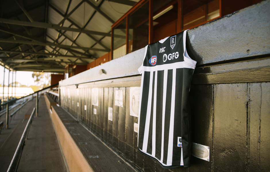 The iconic Prison Bar guernsey Port Adelaide will wear in 2020 is now available for sale. - Port Adelaide Power