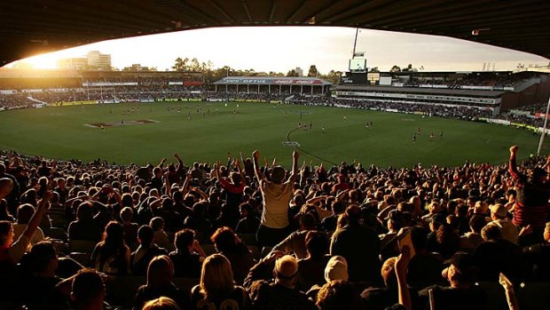 AFL footy in North Carlton, 2005.