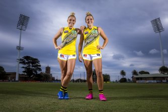 Sarah and Jess Hosking are playing together again at Richmond in 2022.