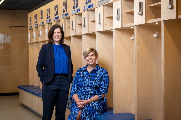 Jennifer Watt (right) says being CEO is her career path. “I don’t get out of bed and think, ‘How will I be a good female leader today?’ ”