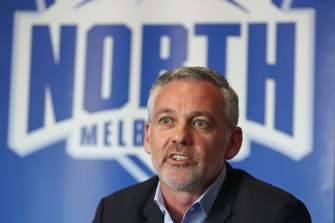 North Melbourne chairman Ben Buckley.