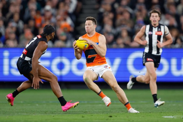 Giants’ captain [PLAYERCARD]Toby Greene[/PLAYERCARD] will renew acquaintances with Collingwood on Saturday after a one-point defeat in last year’s Preliminary Final 