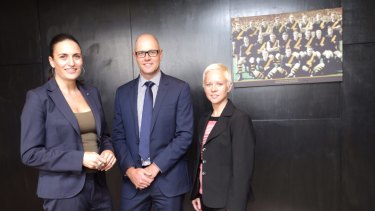 Dan Richardson (centre) during his time at Tigerland, with Belinda Duarte and Amanda Green.