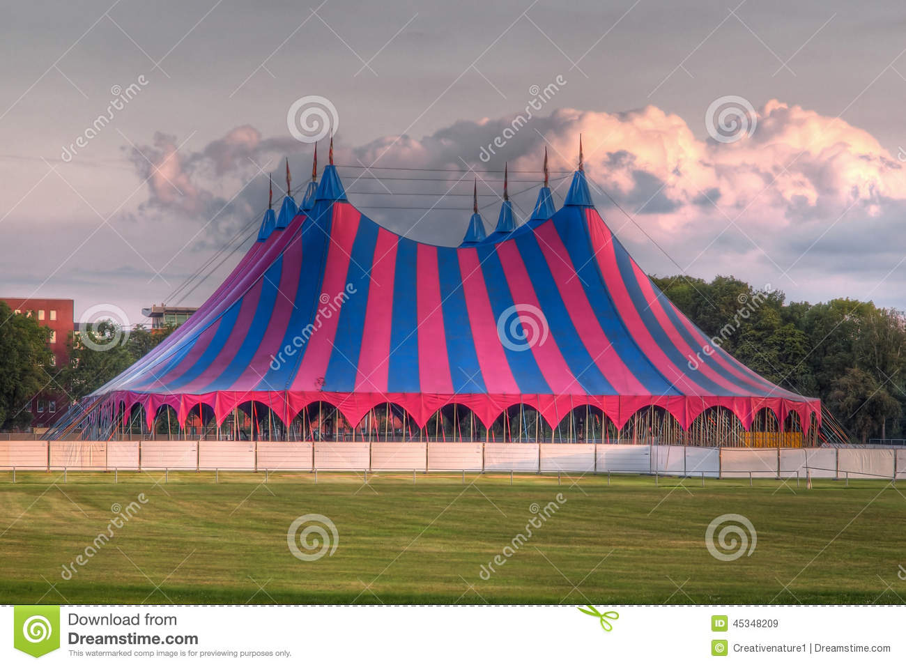 Big Top Festival Tent In Red Blue Green Stock Image - Image of show,  amusement: 45348209