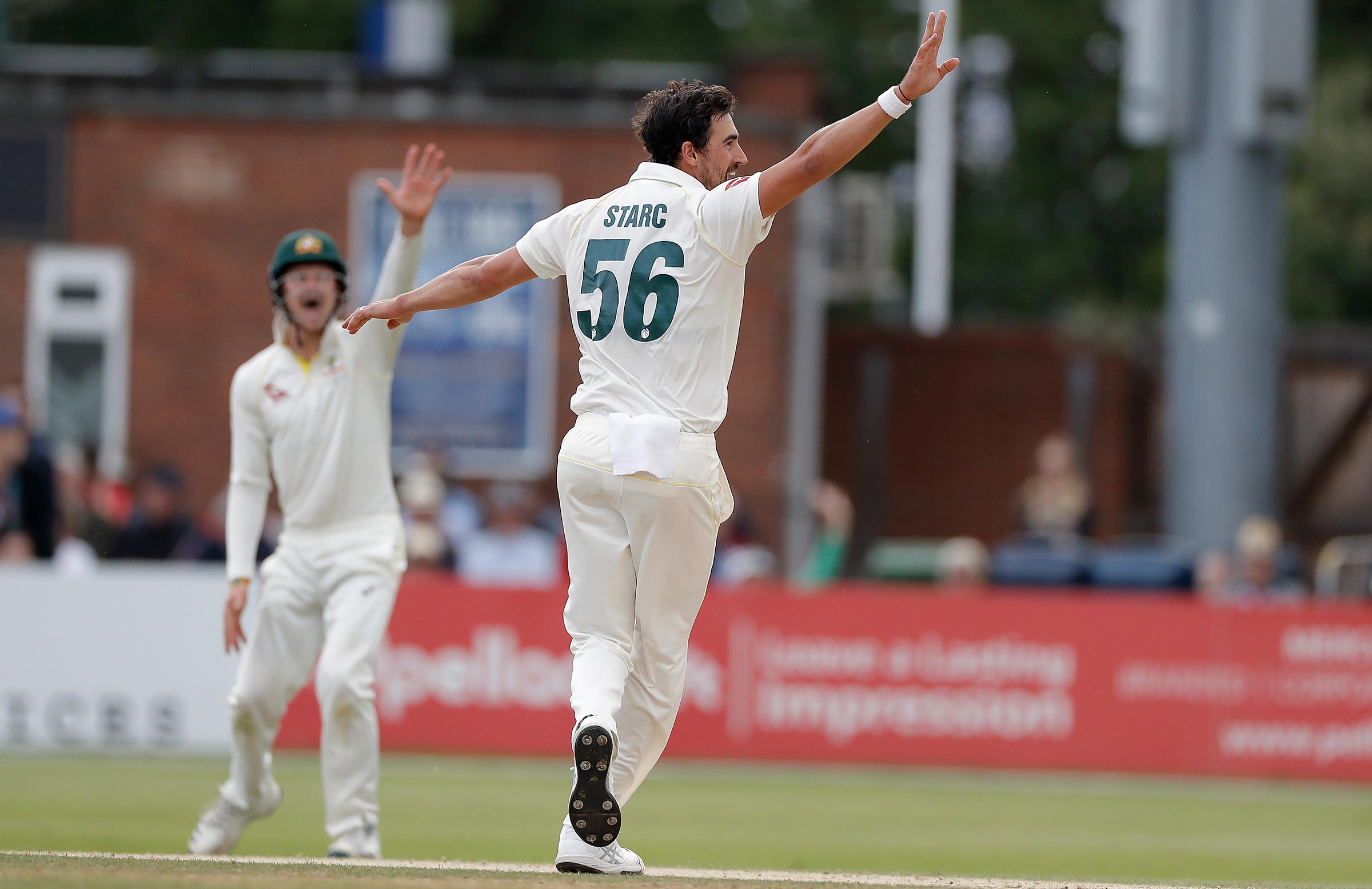 Starc claimed three wickets in an over // Getty