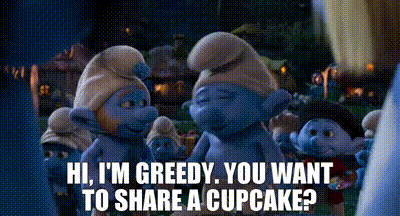 YARN | Hi, I'm Greedy. You want to share a cupcake? | The Smurfs 2 | Video  gifs by quotes | 0235785c | 紗