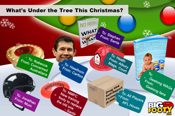 What's under the Christmas tree at AFL House?